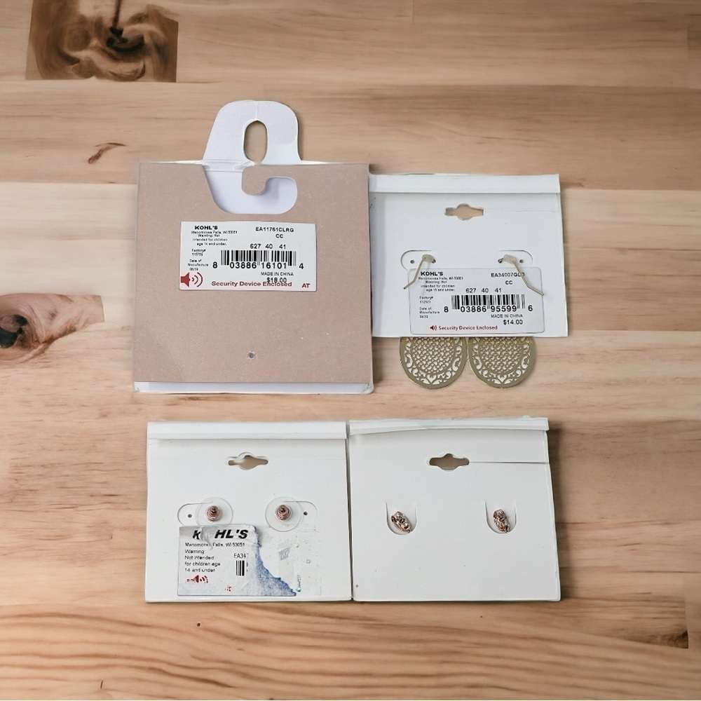 LOT Of 4 LC Lauren Conrad Earrings NEW - Picture 6 of 6